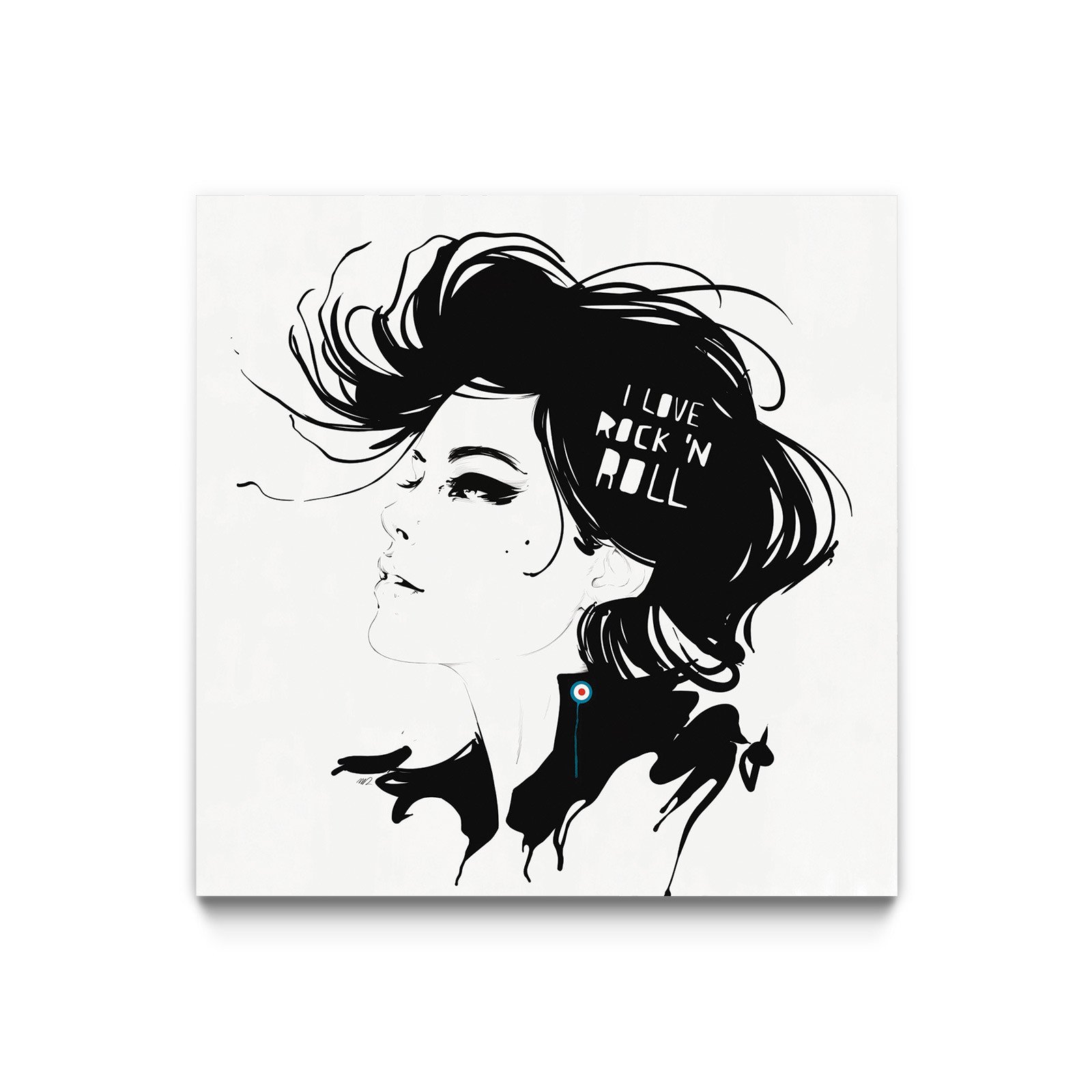 1600x1600 Rock N Roll Eyes On Walls - Rock N Roll Sketch