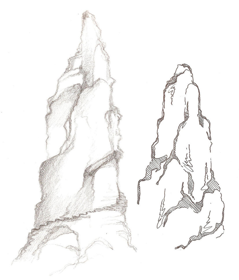 826x966 Rock Sketches By Pinkpigtails - Rock Sketch