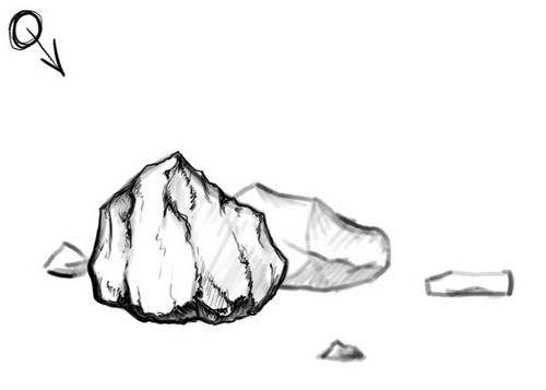 500x357 Image 2 Drawing Drawings, Realistic Drawings And - Rock Sketch