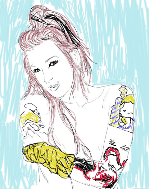 480x610 Rockabilly Tom Colmans Llustration Amp Graphic Design - Rockabilly Sketch