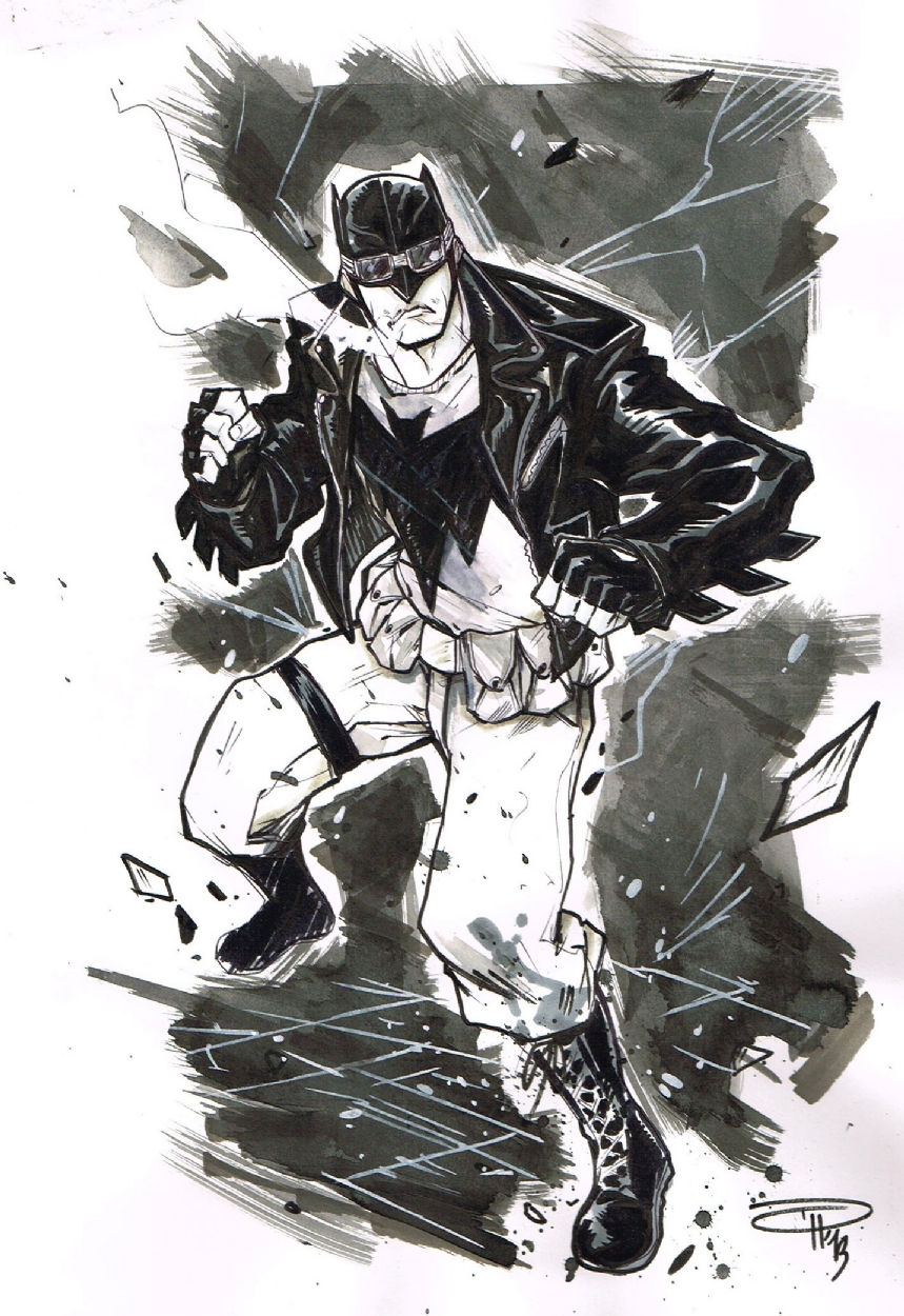 859x1250 Rockabilly Batman - Rockabilly Sketch