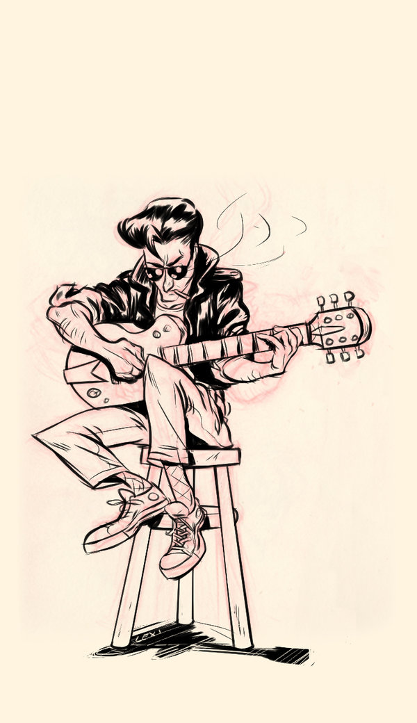 600x1040 Rockabilly Sketch By Perplexilexi - Rockabilly Sketch