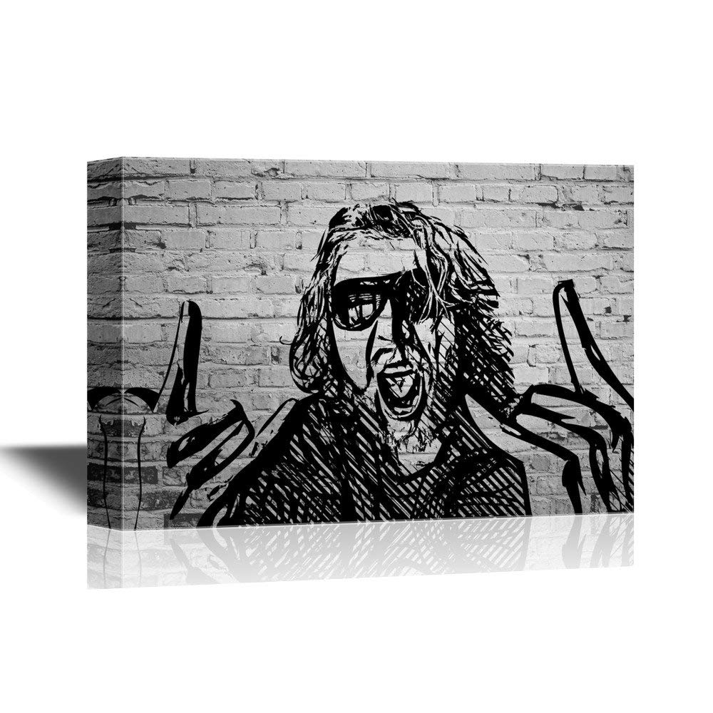 1000x1000 Rocker Drawing On Brick Wall Background - Rocker Sketch
