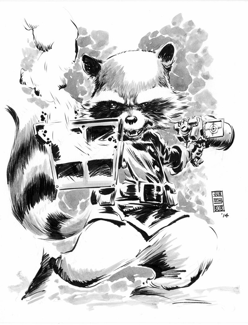 800x1050 Guardians Of The Galaxy - Rocket Raccoon Sketch