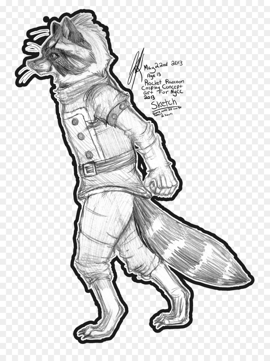 900x1200 Rocket Raccoon Drawing Art Sketch - Rocket Raccoon Sketch