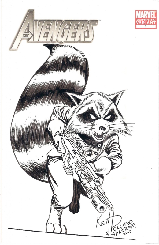 520x800 Avengers Blank - Rocket Raccoon Sketch