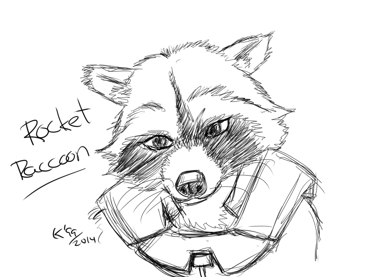 1280x960 Rocket Raccoon By Kosko99 - Rocket Raccoon Sketch