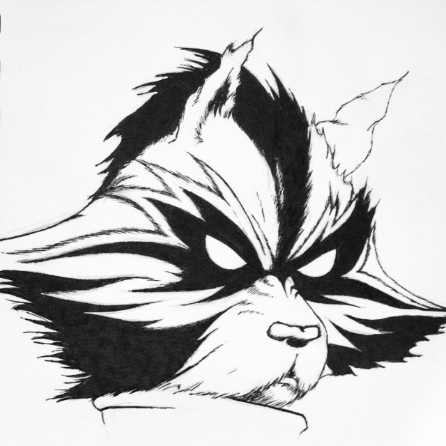 640x640 Sketch - Rocket Raccoon Sketch