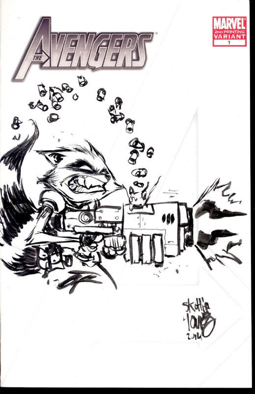 519x800 Avengers Blank - Rocket Raccoon Sketch