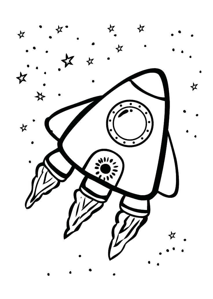 736x1031 Rocketship Coloring - Rocket Ship Sketch