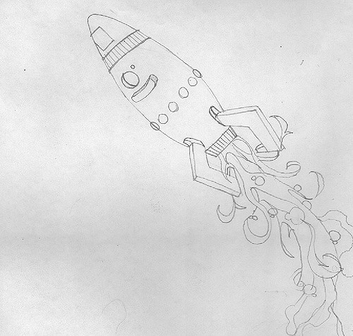 Rocket Ship Sketch At PaintingValley Com Explore Collection Of Rocket Ship Sketch