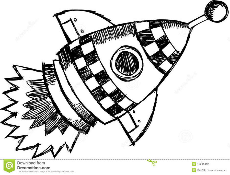 900x685 Download Doodle Rocket Ship Clipart Drawing Doodle Clip Art - Rocket Ship Sketch