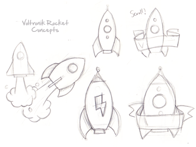 400x300 Voltronik Rocket Sketch By Vic - Rocket Sketch
