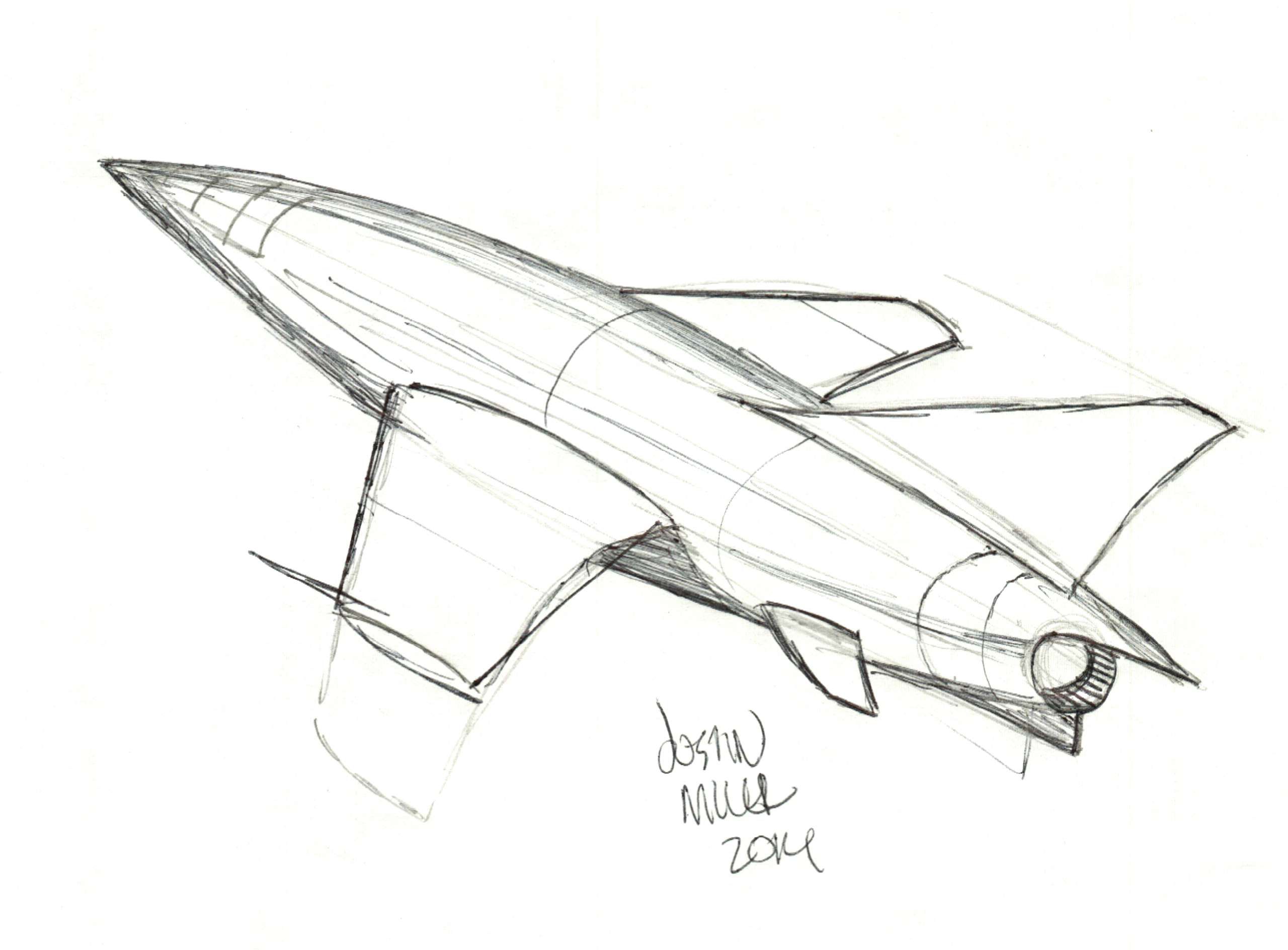 2560x1888 Another Rocket Sketch Sketches And Drawings - Rocket Sketch