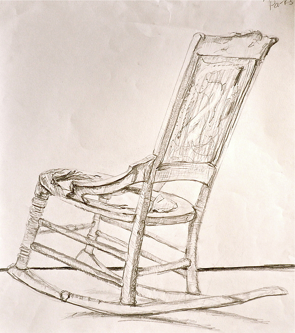 600x677 Rocking Chair Sketch Drawing By Laura Ogrodnik - Rocking Chair Sketch