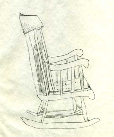 375x452 Rocking Chair - Rocking Chair Sketch