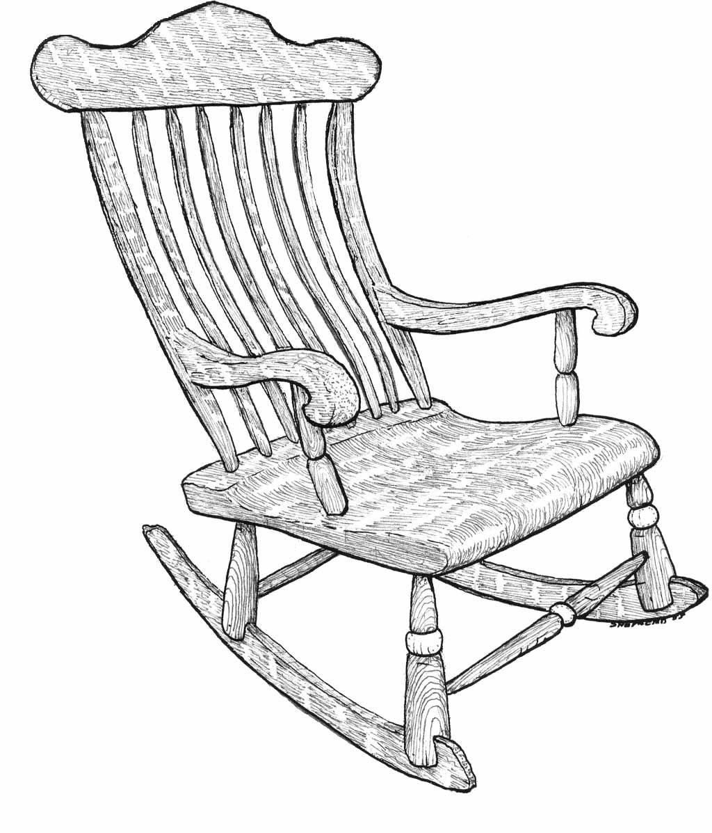 1024x1197 Rocking Chair Drawing - Rocking Chair Sketch