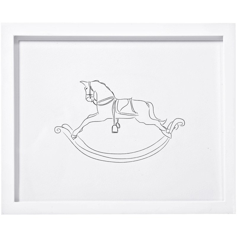 800x800 Pemberley Rose Rocking Horse Giclee Graphic Art Wayfair - Rocking Horse Sketch