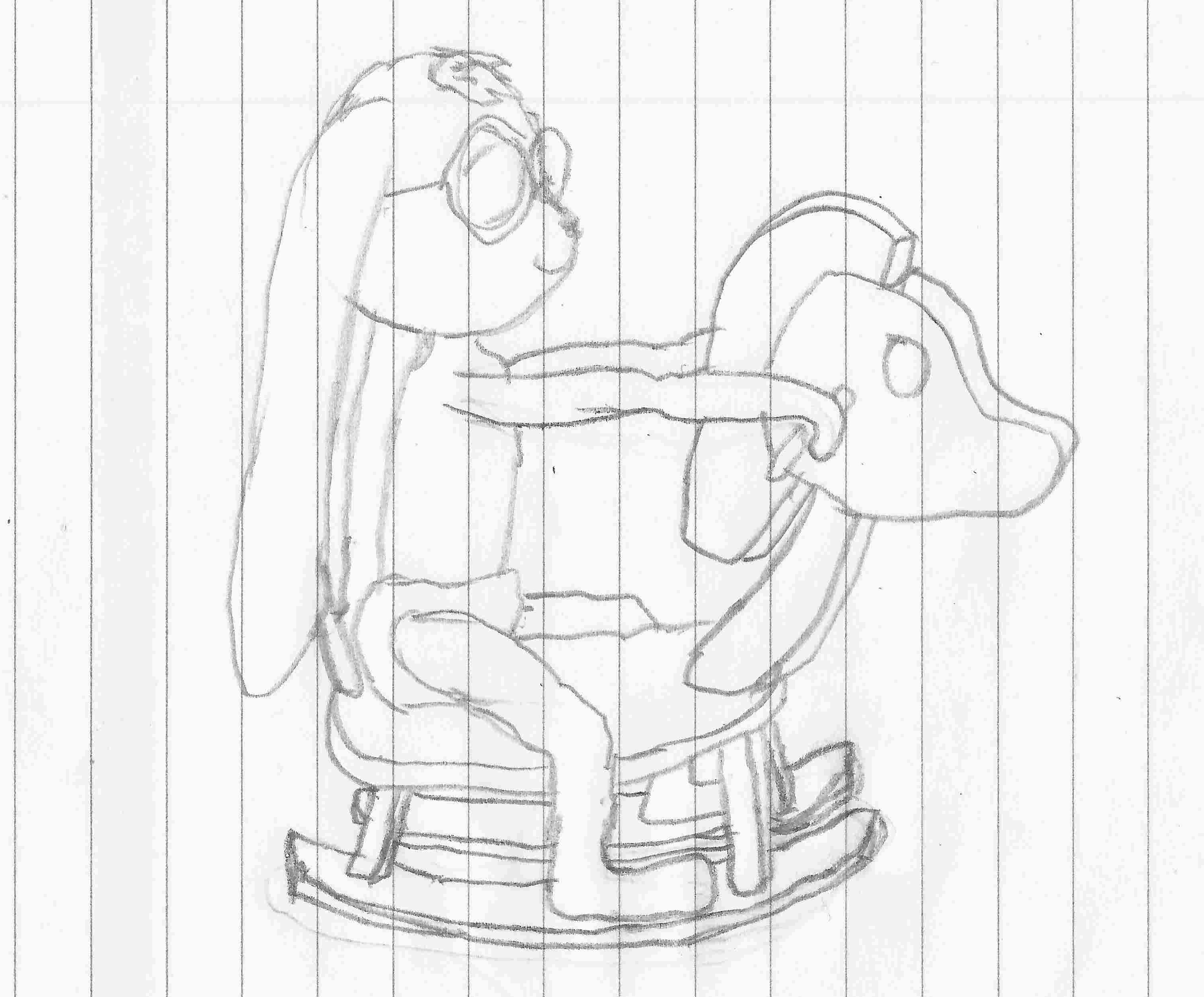 3012x2494 Rocking Horse Sketch Weasyl - Rocking Horse Sketch