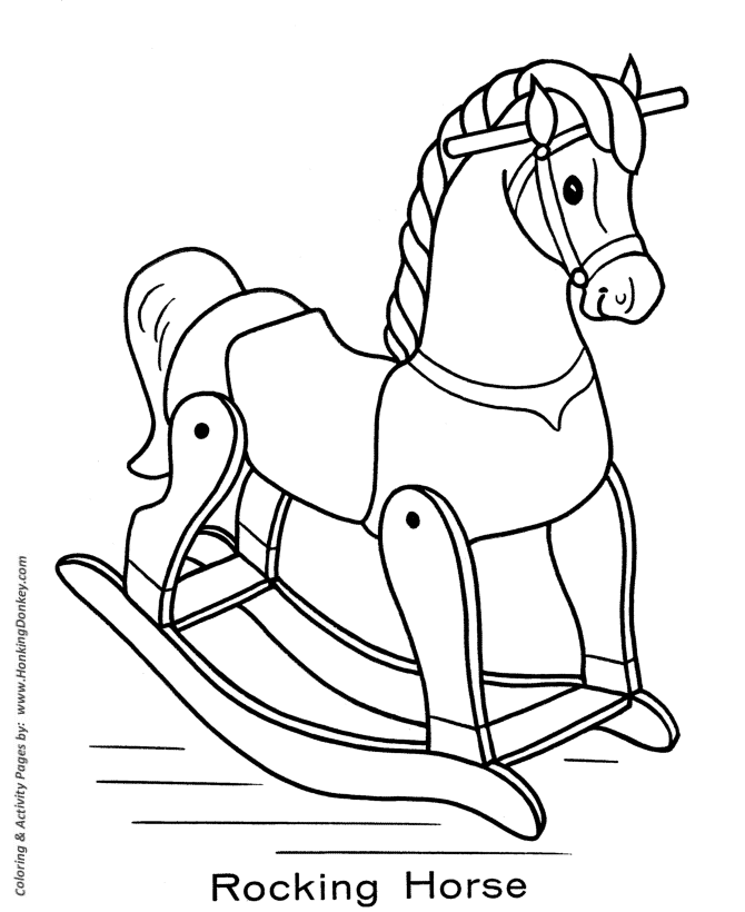 670x820 Toy Animal Coloring Pages Toy Rocking Horse Coloring - Rocking Horse Sketch