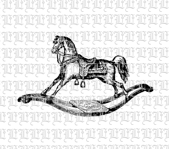 570x500 Victorian Clipart Rocking Horse - Rocking Horse Sketch