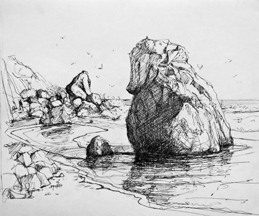 510x426 How To Sketch Realistic Rocks - Rocks Sketch