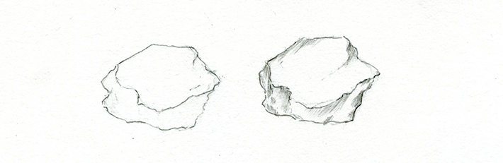 710x231 Rock On! How To Draw A Rock 3 Ways On Craftsy - Rocks Sketch