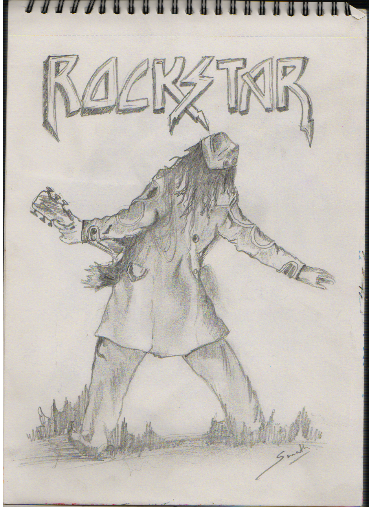 1275x1753 Rockstar !! M Pencil Sketching Sketches And Pencil - Rockstar Sketch