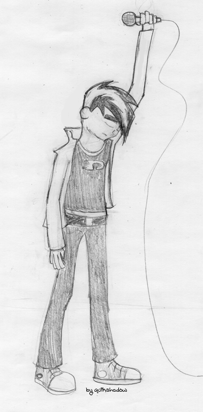 400x811 Rockstar Danny Sketch By Quikshadow - Rockstar Sketch