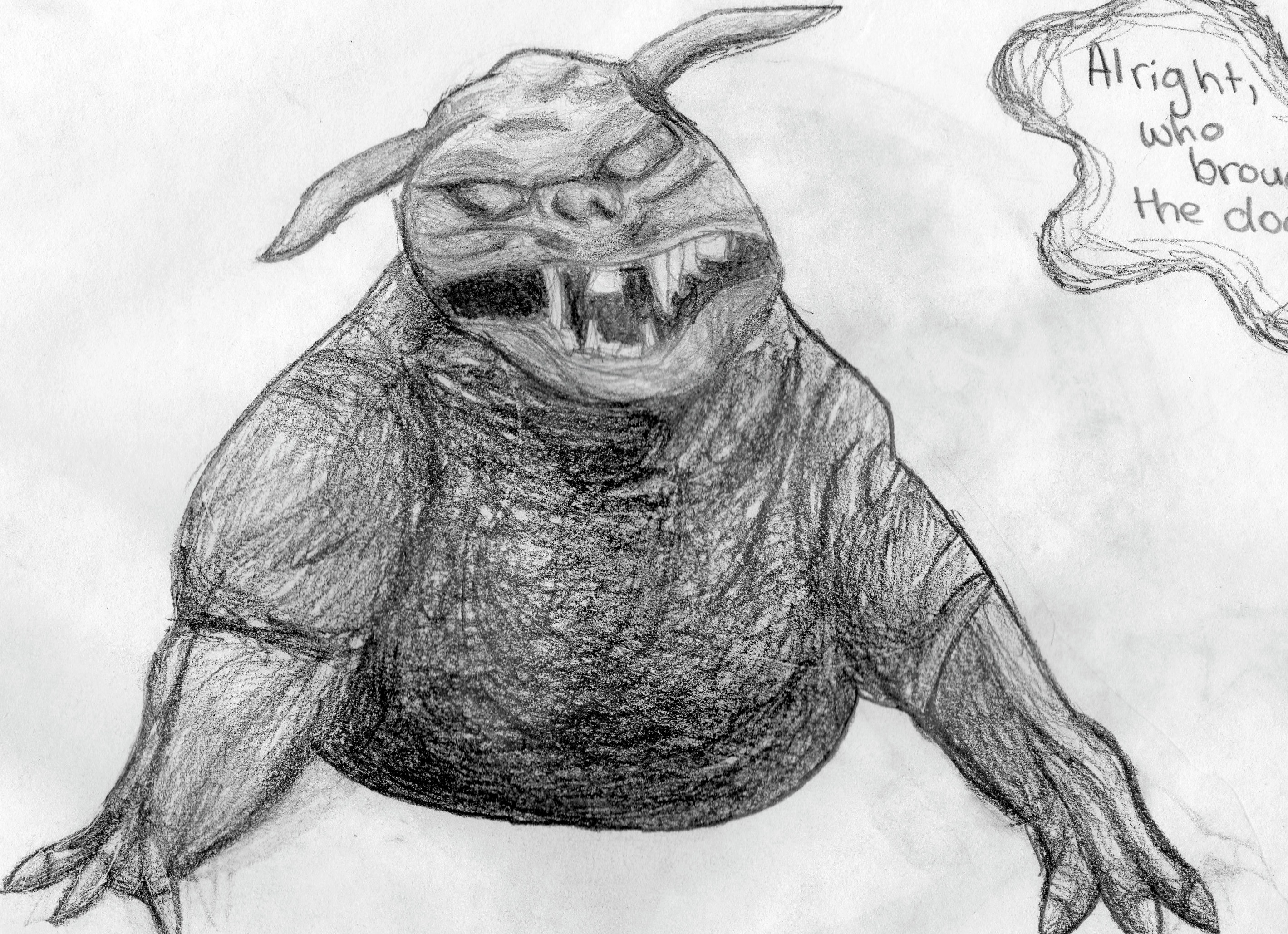 2838x2058 Ghostbusters Gargoyle Sketch By Rockstar Dreams On Newgrounds - Rockstar Sketch