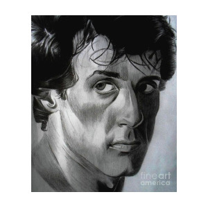 300x300 Sylvester Stallone As Rocky Balboa Drawing By William Mckay - Rocky Balboa Sketch