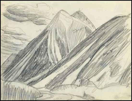 Rocky Mountain Sketch at PaintingValley.com | Explore collection of ...