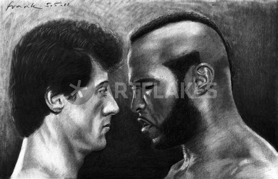 950x612 Rocky Vs Clubber Drawing Art Prints And Posters By Frank Go - Rocky Sketch