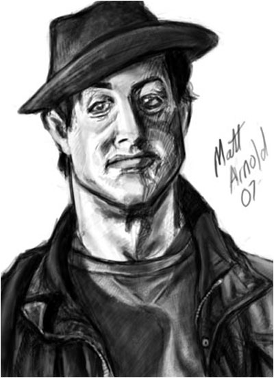 400x551 Stallonezone Rocky Balboa Fan Art - Rocky Sketch