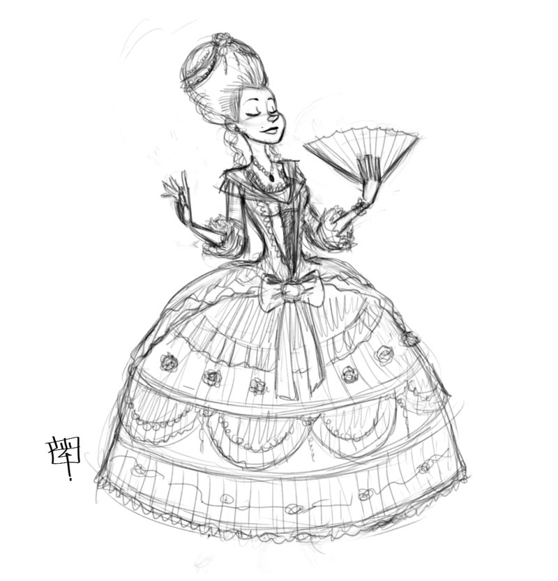 800x833 Rococo Theme Challenge Sketch By Luigil - Rococo Sketch