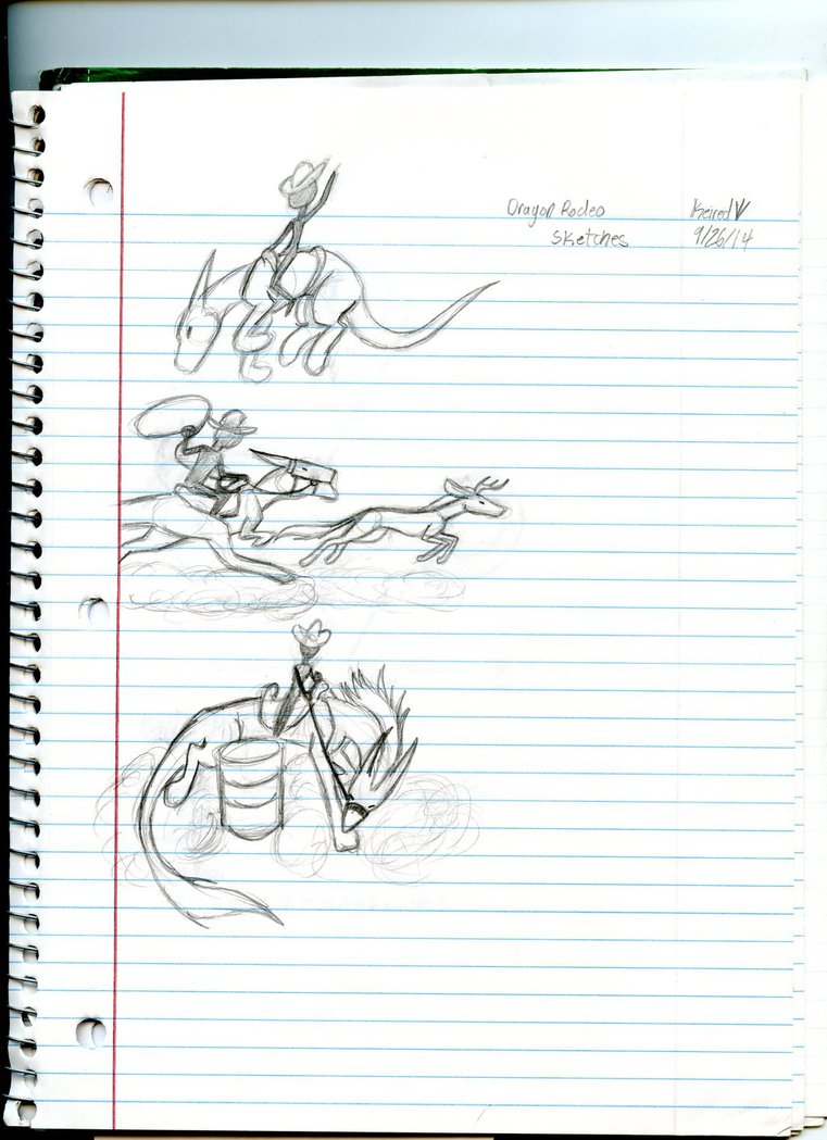 761x1049 Dragon Rodeo Sketches By Rexander134 - Rodeo Sketches