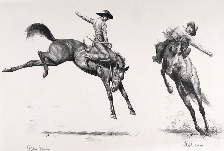 900x607 C. W. Anderson Mona Collection Artwork Mona - Rodeo Sketches