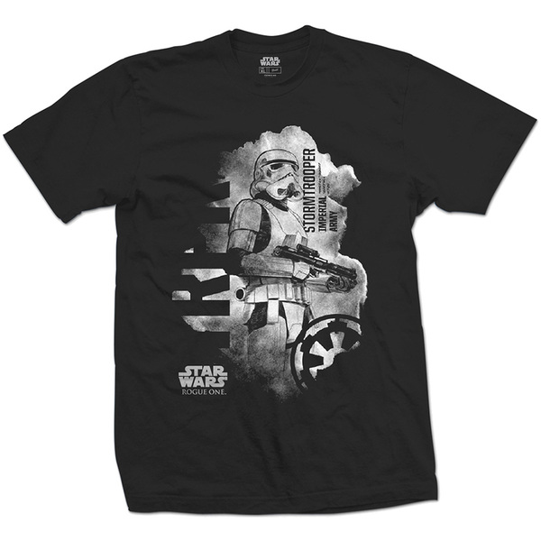 600x600 Star Wars Rogue One Stormtrooper Sketch Mens Black T Shirt - Rogue One Sketch