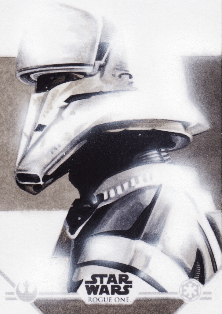 727x1026 Topps Star Wars Rogue One Series One Imperial Tank Trooper Ap - Rogue One Sketch