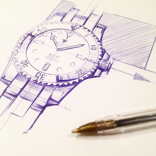 640x640 Sketch Of Rolex - Rolex Sketch