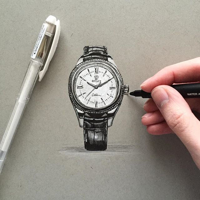 640x640 Something A Bit Different To Usual... @rolex - Rolex Watch Sketch