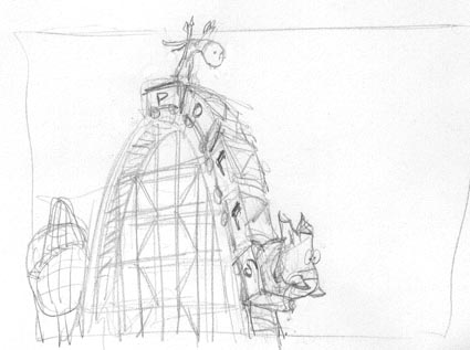 425x317 Roller Coaster Sketch By X0xomadzx0xo - Roller Coaster Sketch