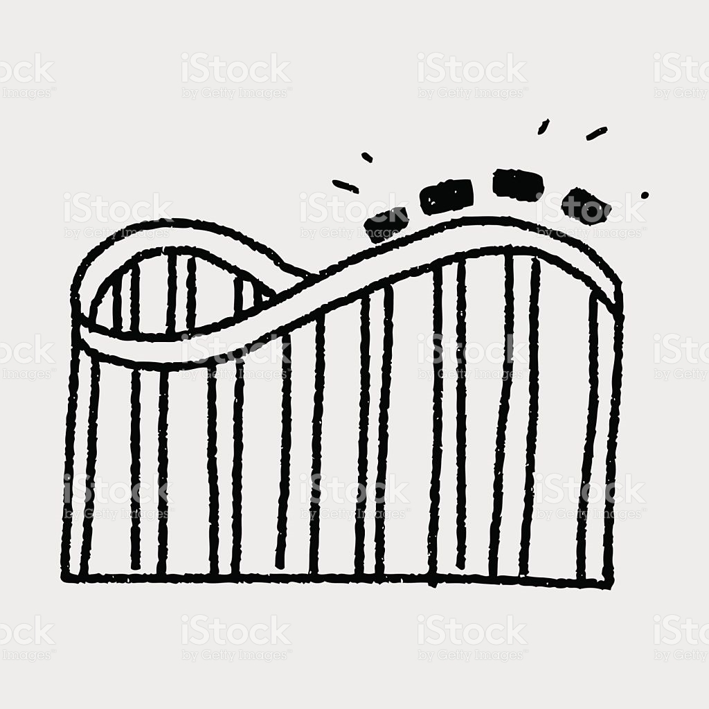 1024x1024 Collection Of Free Coster Clipart Easy Draw. Download On Ubisafe - Roller Coaster Sketch
