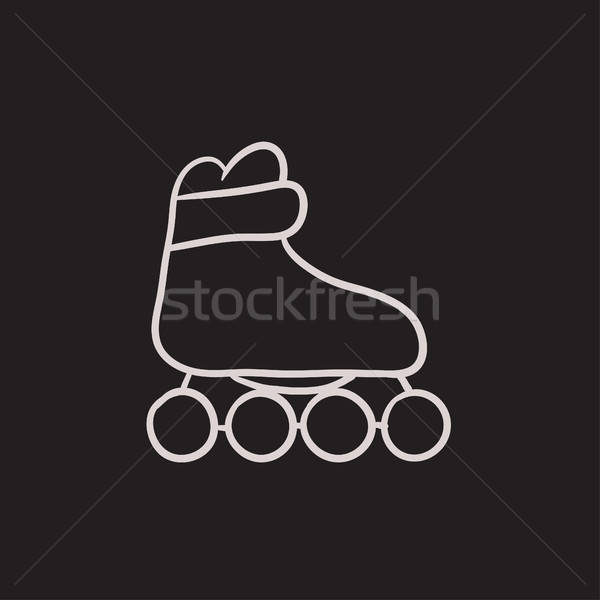 600x600 Roller Skate Sketch Icon. Vector Illustration Andrei Krauchuk - Roller Skate Sketch