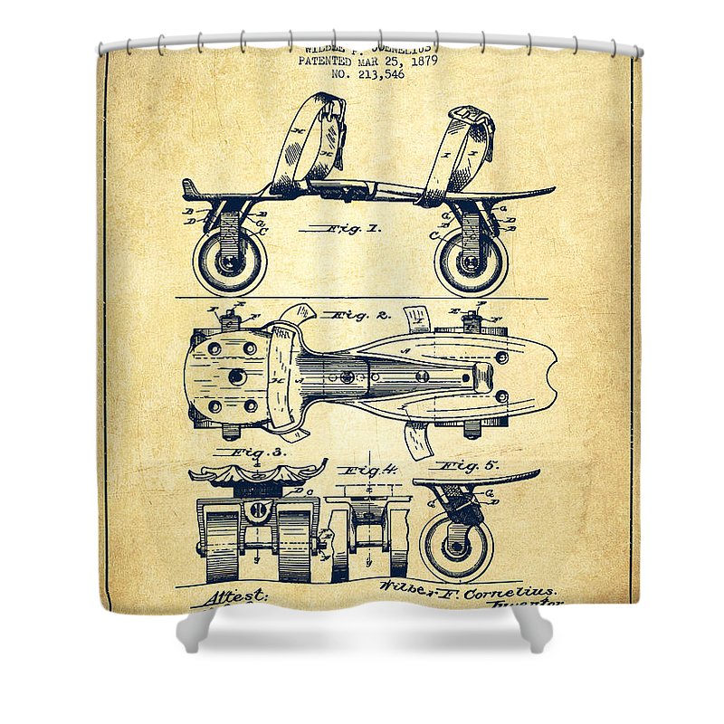 800x800 Roller Skate Patent Drawing From 1879 - Roller Sketch