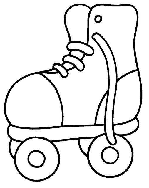 507x640 Roller Skates Clipart Sketch ~ Frames ~ Illustrations ~ Hd Images - Roller Sketch