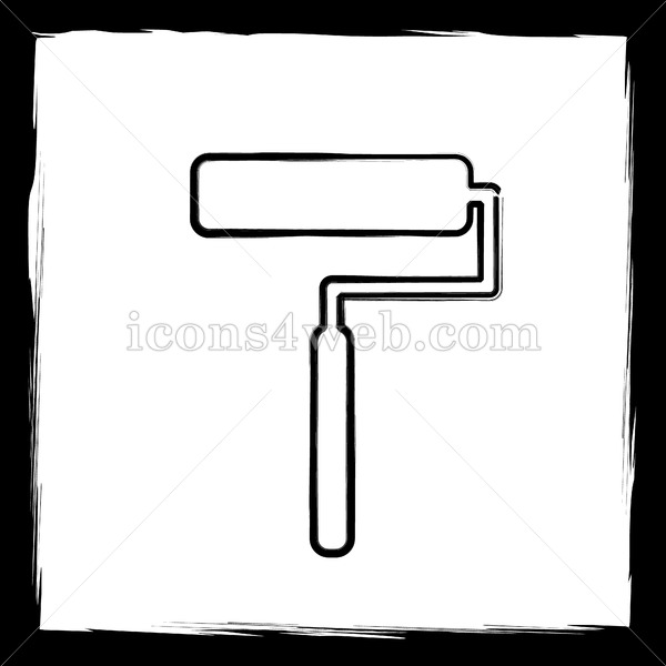 600x600 Roller Sketch Icon. - Roller Sketch