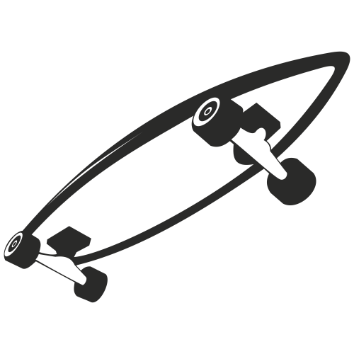 500x500 Free Vectors Black Amp White Roller Skateboard Sketch Free Vector - Roller Sketch