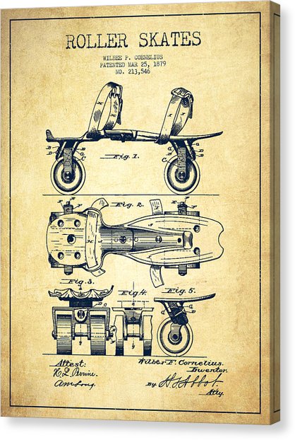 418x622 Roller Blade Canvas Prints Fine Art America - Rollerblade Sketch