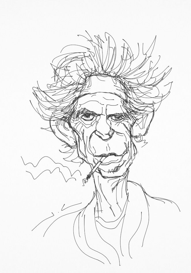 663x945 Keith Richards Caricature Sketch By Torre68 . The - Rolling Stones Sketch